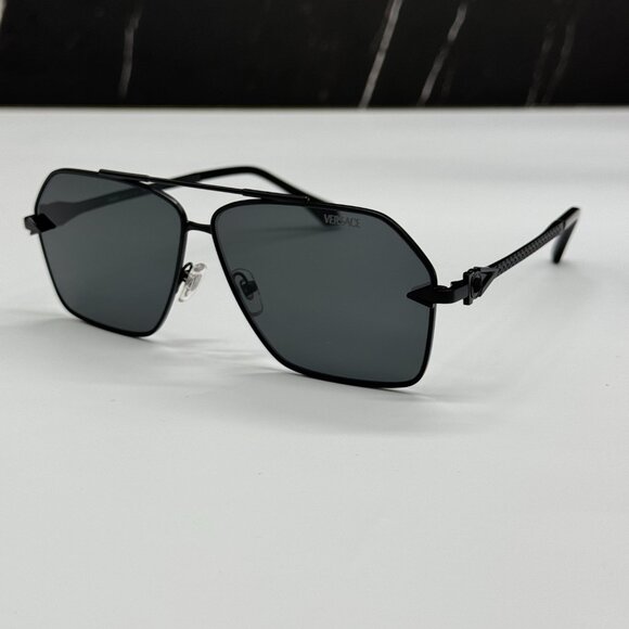 NEW VERSACE VE2284 1436/87 SUNGLASSES UNISEX BLACK VE2284 1436/87 EYEWEAR - Picture 3 of 10
